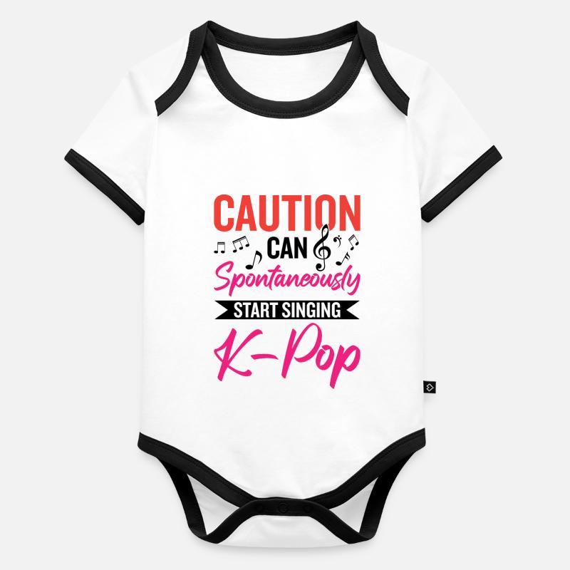 Can Spontaneously Start Singing K-Pop Organic Baby Contrasting Bodysuit