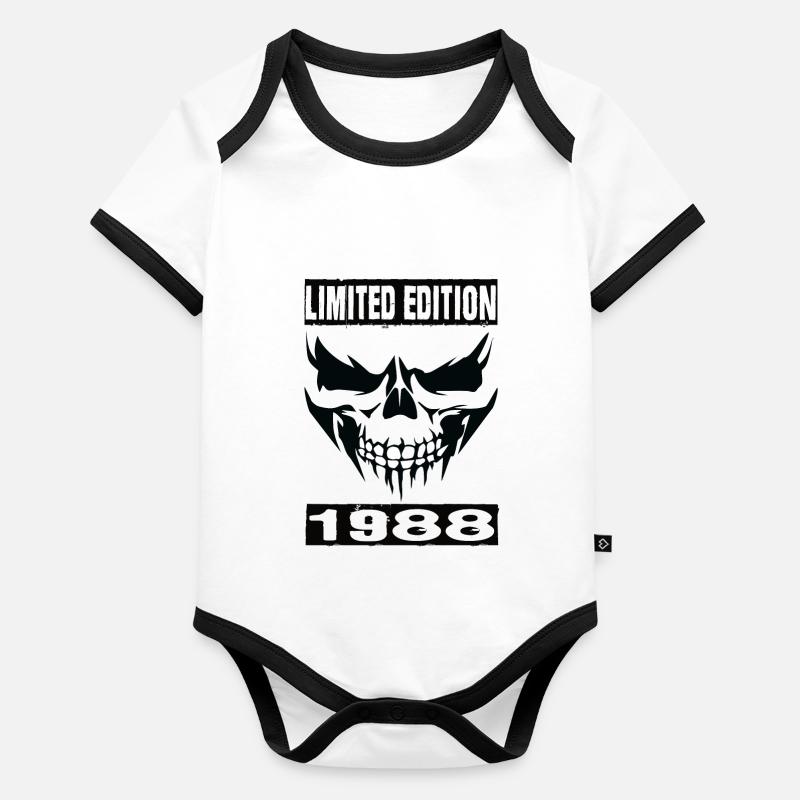 Édition limitée 1988 Body Bébé bio contrasté manches courtes