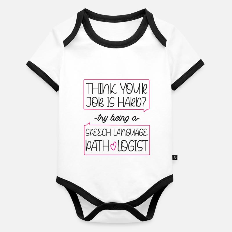 Assistant orthophoniste Body Bébé bio contrasté manches courtes