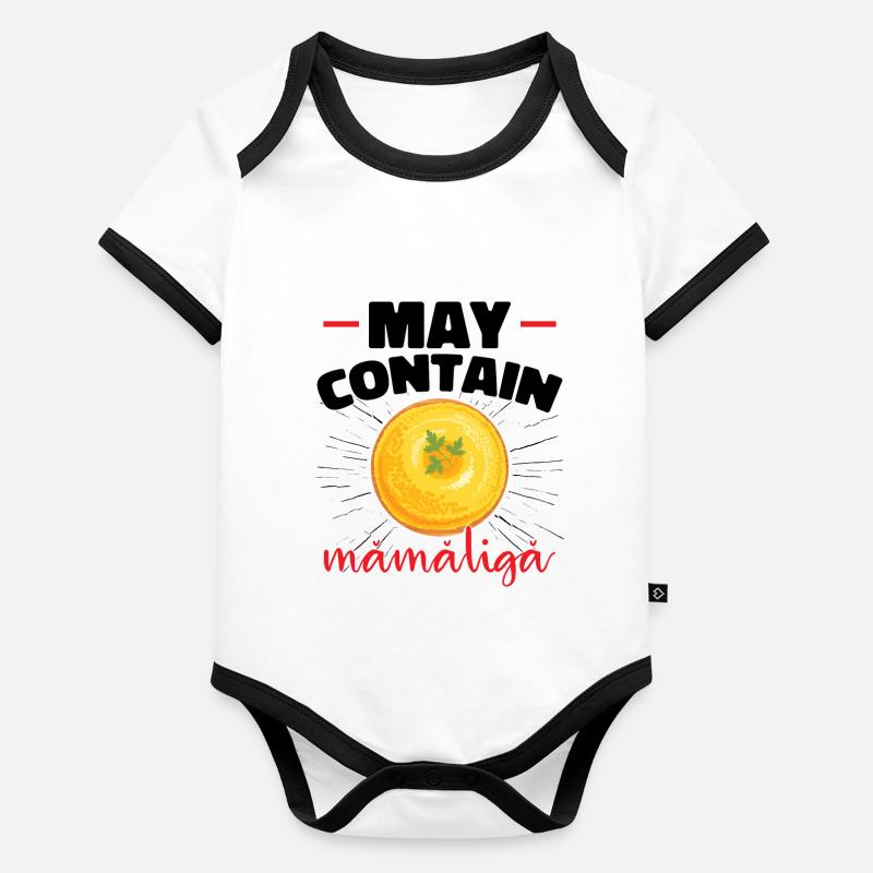 Peut contenir Mamaliga Body Bébé bio contrasté manches courtes
