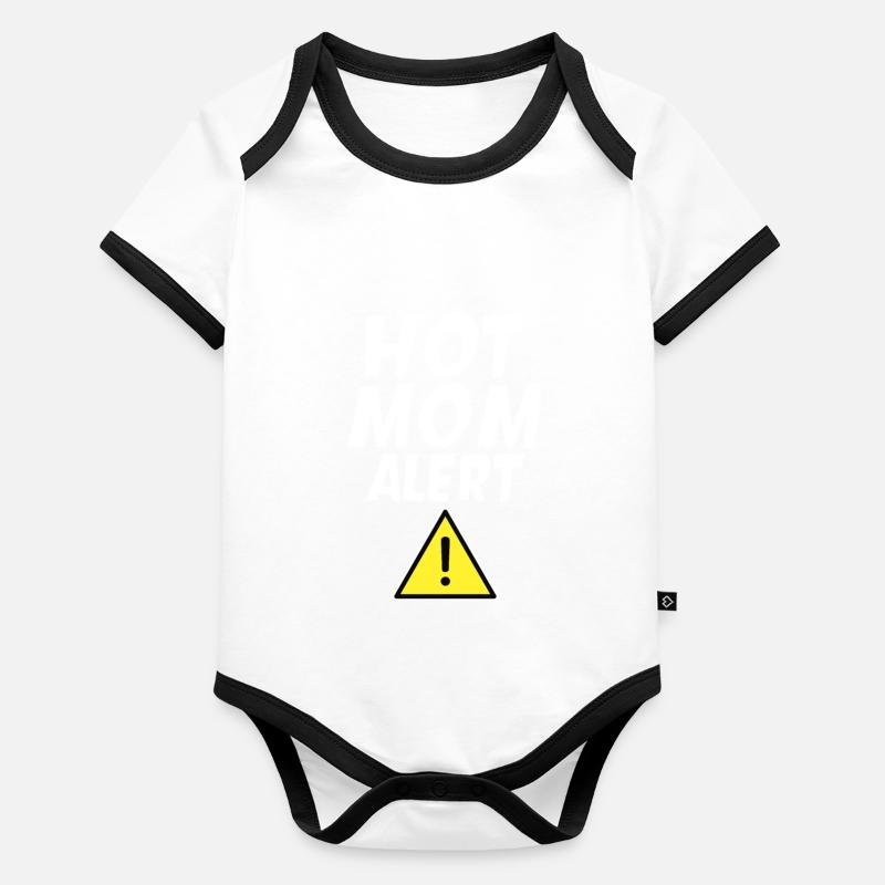 Hot Mom Alert 4 Organic Baby Contrasting Bodysuit