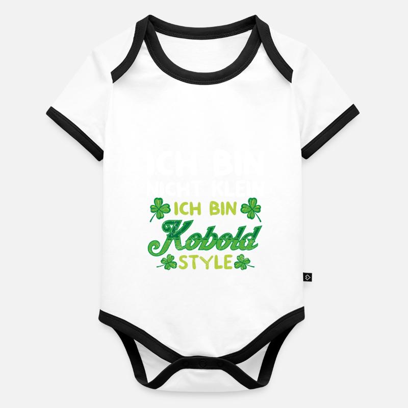 Nicht klein Leprechaun Size St Patrick’s Day Baby Bio-Kurzarm-Kontrastbody