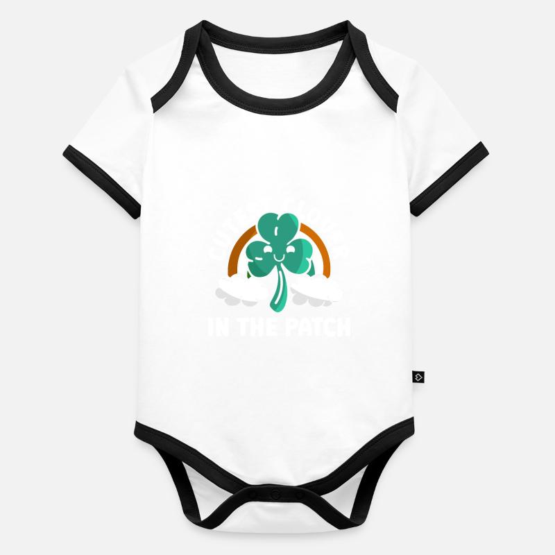 Irland Irisch Lustig Spruch St Patricks Day Baby Bio-Kurzarm-Kontrastbody