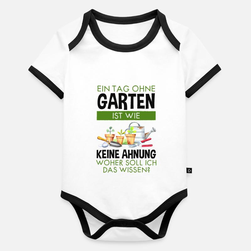 Garten Lustiger Spruch Hobby Gärtner Geschenkidee Baby Bio-Kurzarm-Kontrastbody