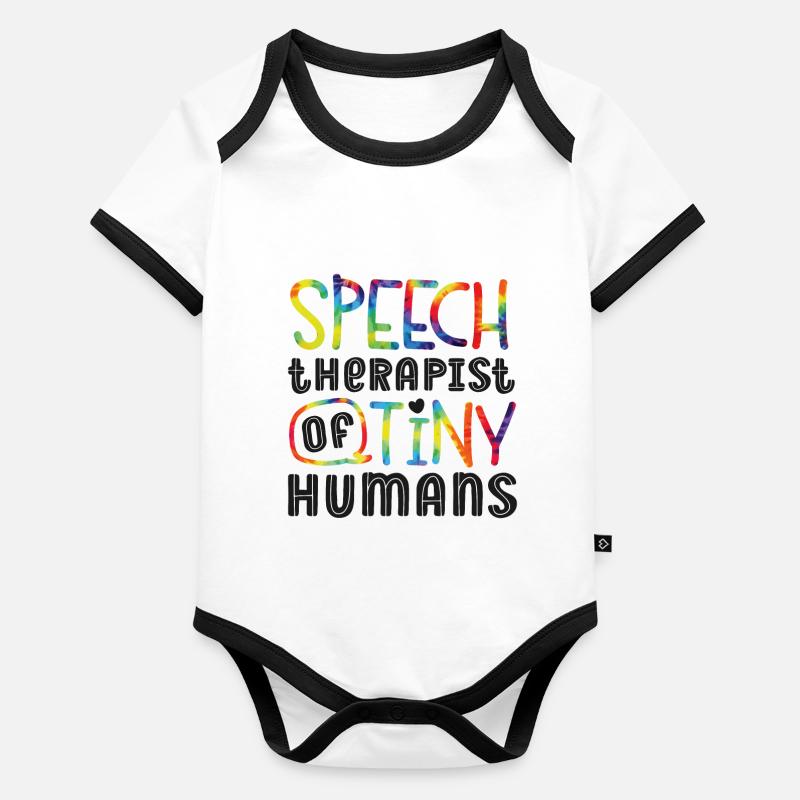Assistant orthophoniste Body Bébé bio contrasté manches courtes