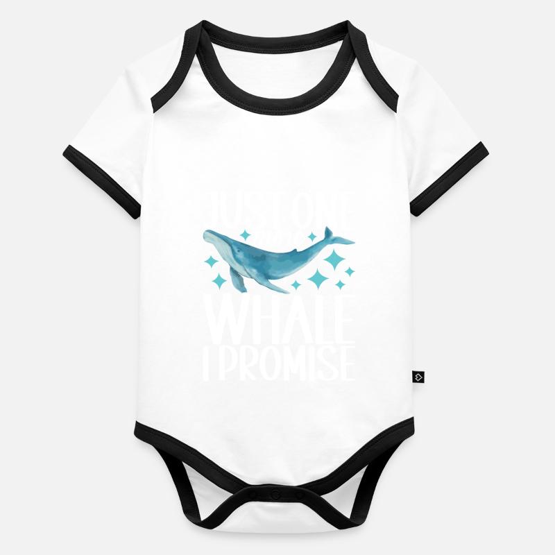 Observateurs de baleines Body Bébé bio contrasté manches courtes
