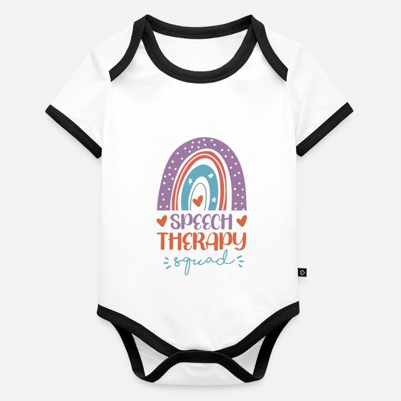 Assistant orthophoniste Body Bébé bio contrasté manches courtes