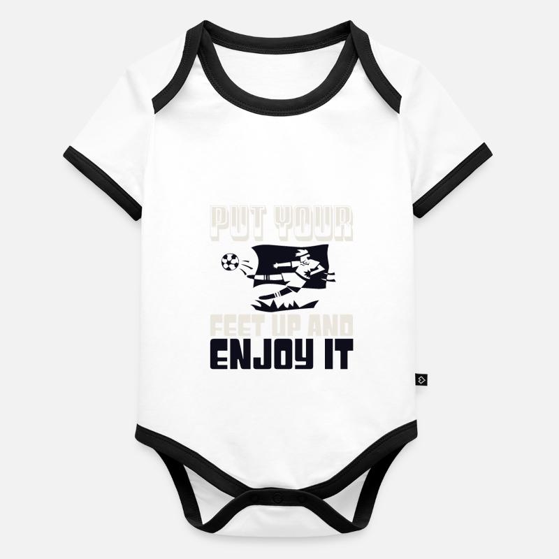 PUT YOUR FEET UP AND ENJOY IT 2 Organic Baby Contrasting Bodysuit