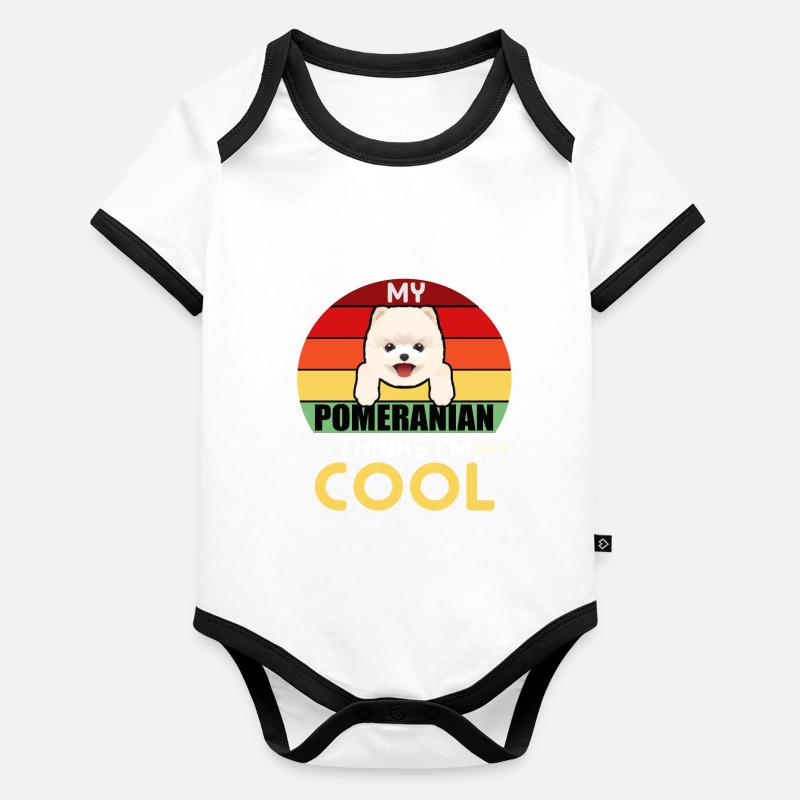 Mein Pommern Think I'm Cool Baby Bio-Kurzarm-Kontrastbody
