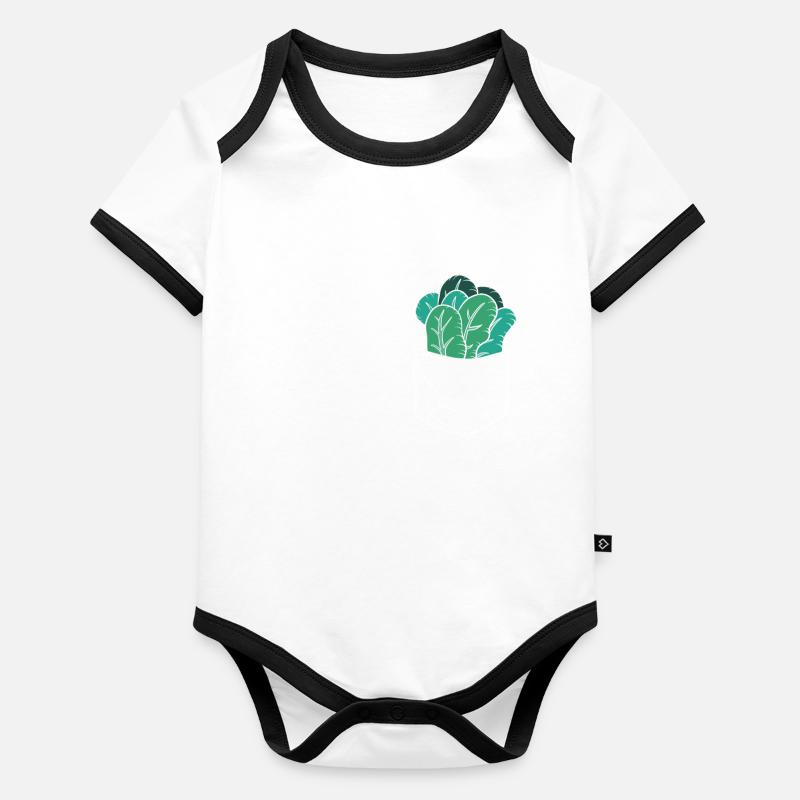 Spinat Baby Bio-Kurzarm-Kontrastbody
