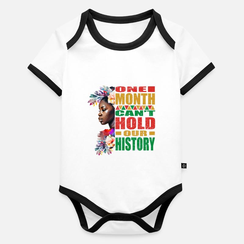 BLM Pride African American Black History Month Baby Bio-Kurzarm-Kontrastbody