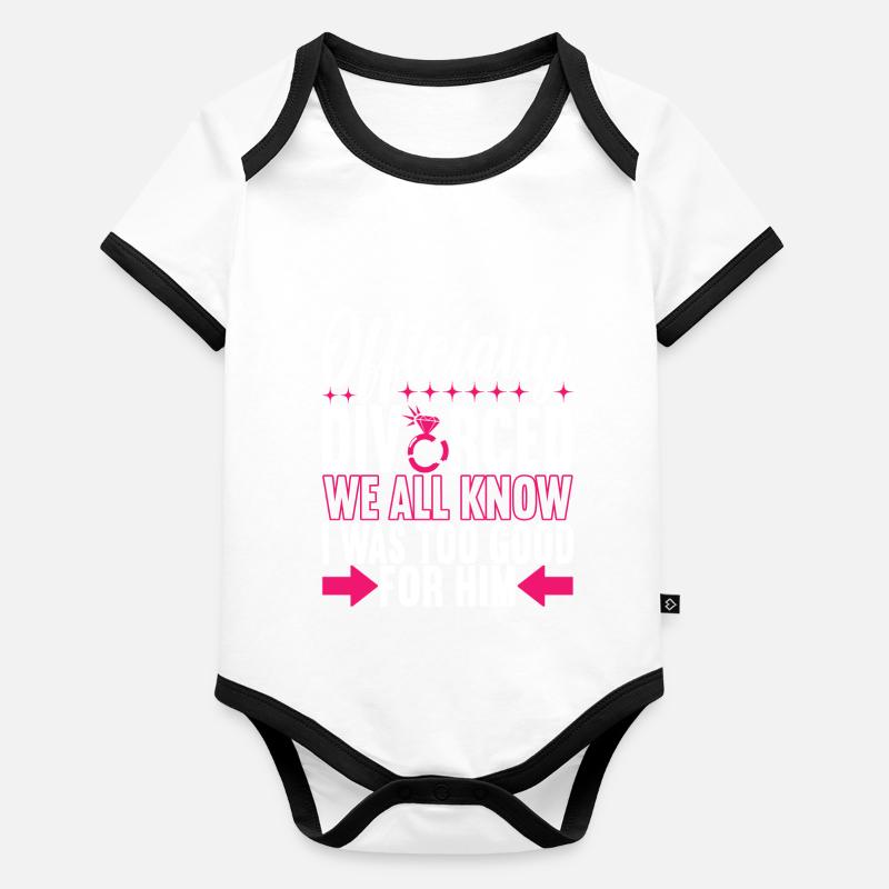 Scheidung Geschieden Baby Bio-Kurzarm-Kontrastbody