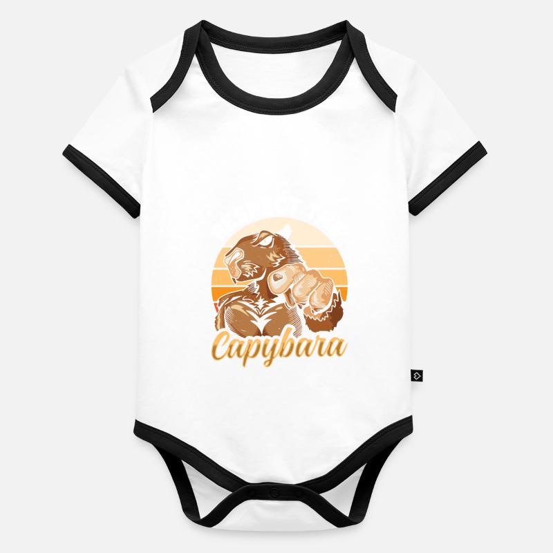 Respect The Capybara Organic Baby Contrasting Bodysuit