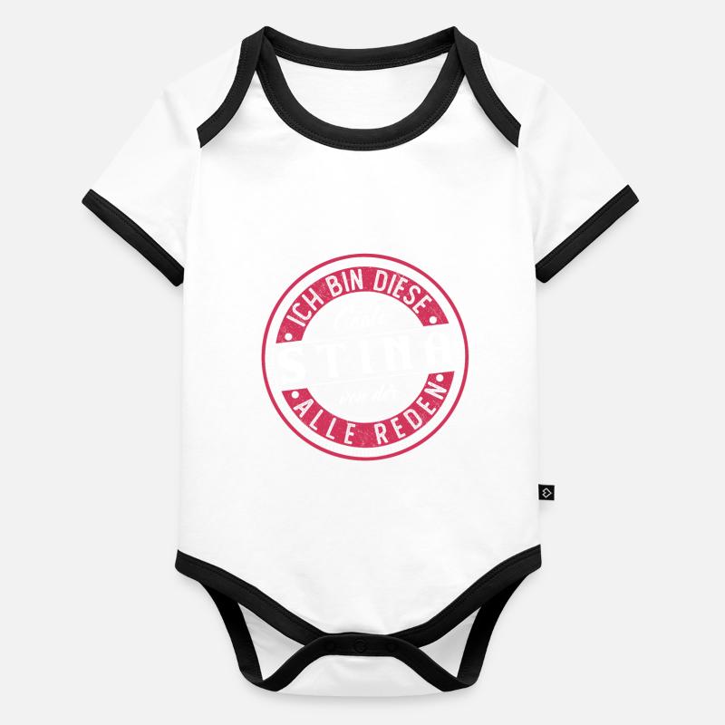 Stina Geschenkidee Geschenk Geburtstag Baby Bio-Kurzarm-Kontrastbody