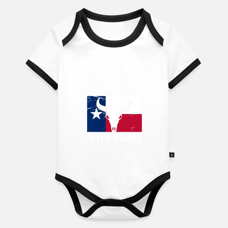 Texas Baby Bio-Kurzarm-Kontrastbody