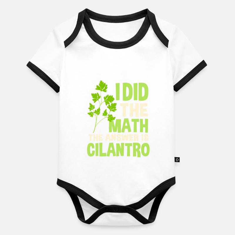 Koriander Liebhaber Geschenk Baby Bio-Kurzarm-Kontrastbody