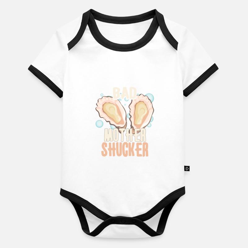 Auster-liebhaber Lustige Auster Auster Shucker Baby Bio-Kurzarm-Kontrastbody