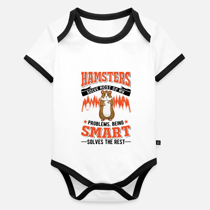 Hamster propriétaire Hamster doré hamster Body Bébé bio contrasté manches courtes