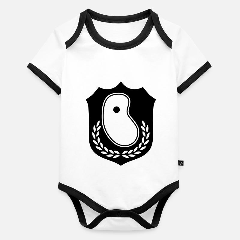 Bifteck Body Bébé bio contrasté manches courtes