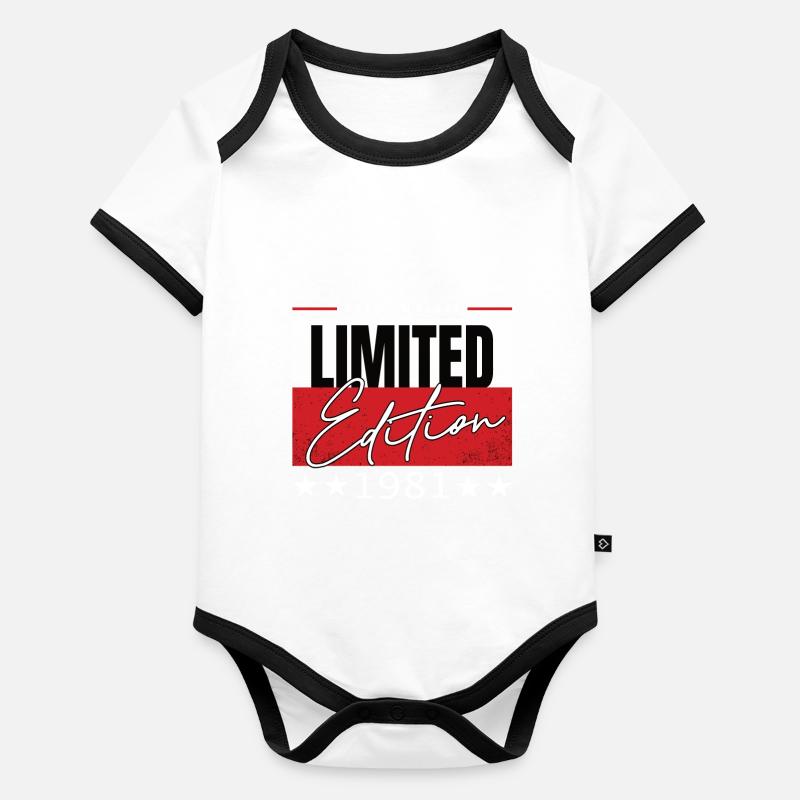 Édition limitée 1981 Body Bébé bio contrasté manches courtes