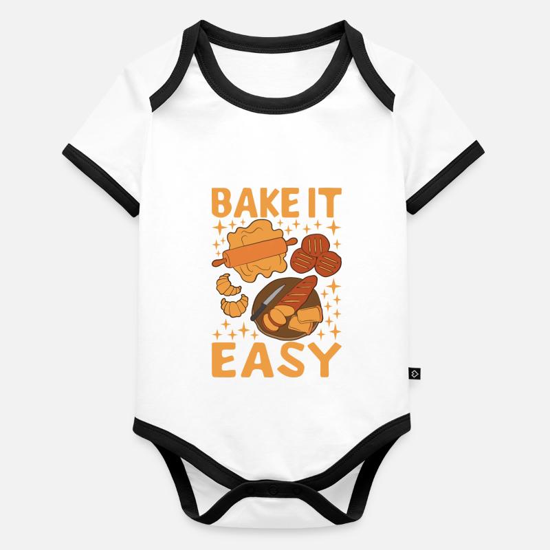 Baker Bakery Baking Organic Baby Contrasting Bodysuit