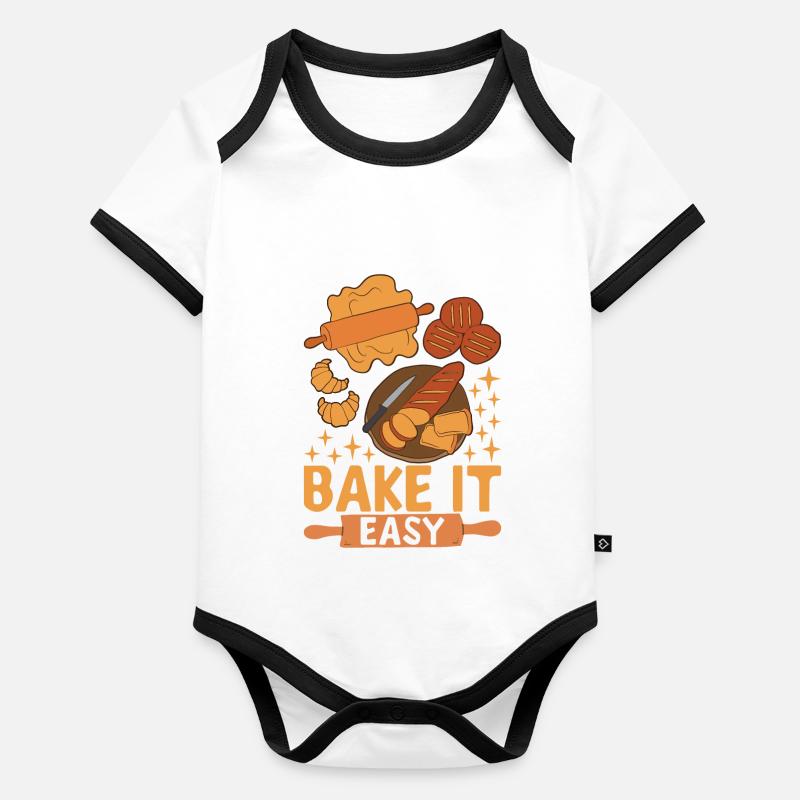 Baker Bakery Baking Organic Baby Contrasting Bodysuit