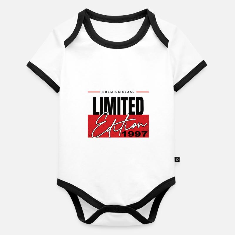 Édition limitée 1997 Body Bébé bio contrasté manches courtes