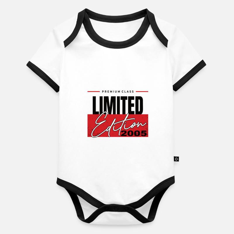 Édition limitée 2005 Body Bébé bio contrasté manches courtes