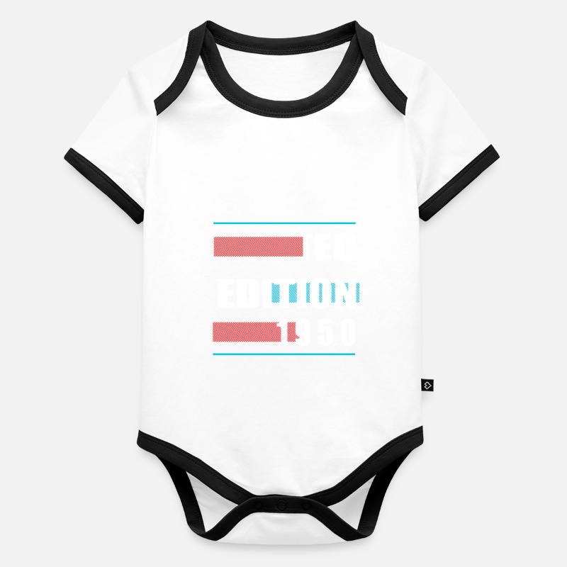 Édition limitée 1950 Body Bébé bio contrasté manches courtes
