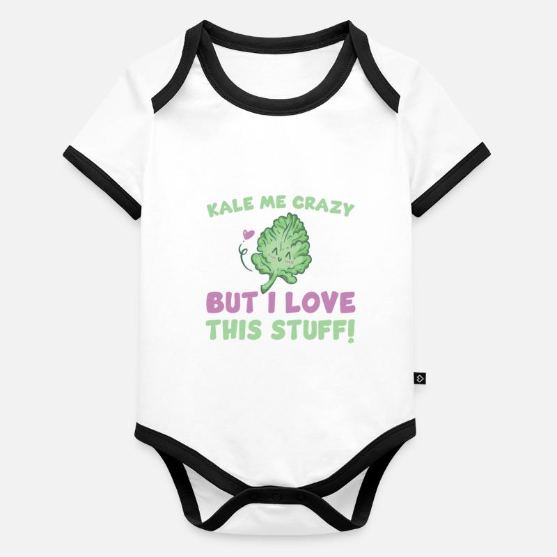 Funny kale pun Organic Baby Contrasting Bodysuit