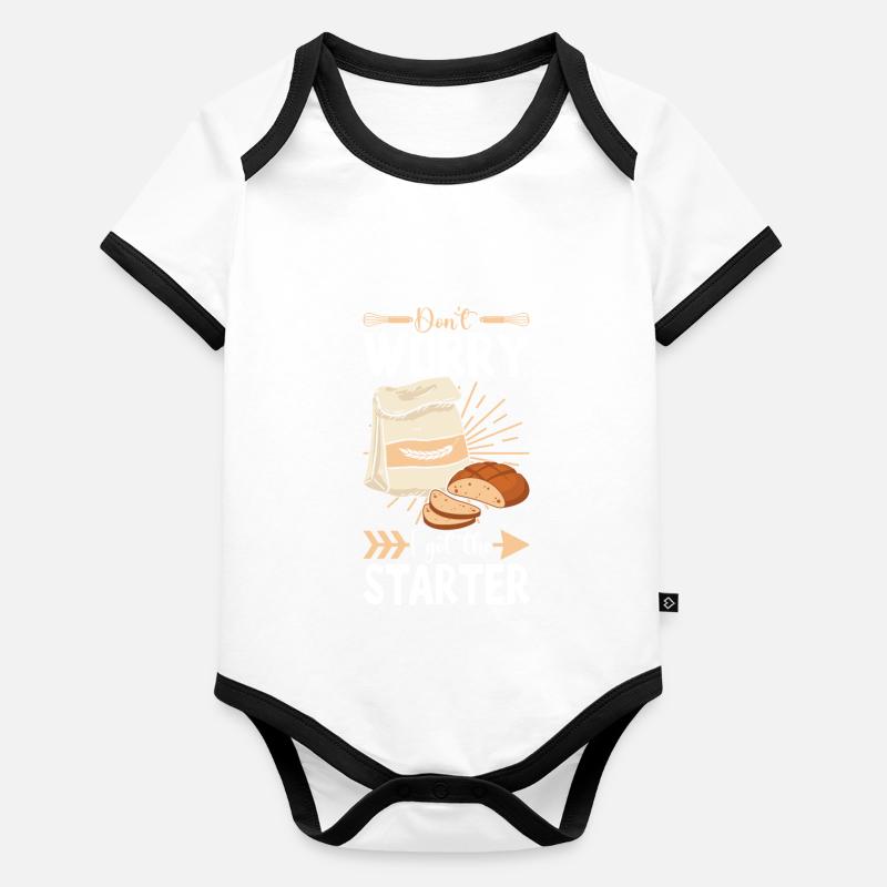 Baker Bakery Baking Organic Baby Contrasting Bodysuit