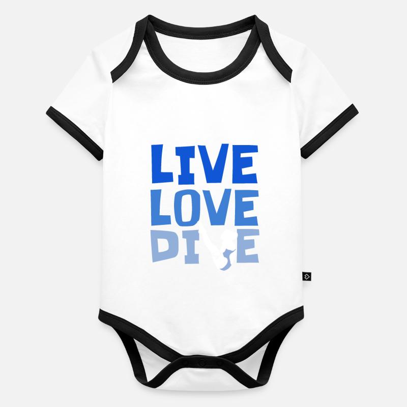 Turmspringen Turmspringer Liebe Baby Bio-Kurzarm-Kontrastbody
