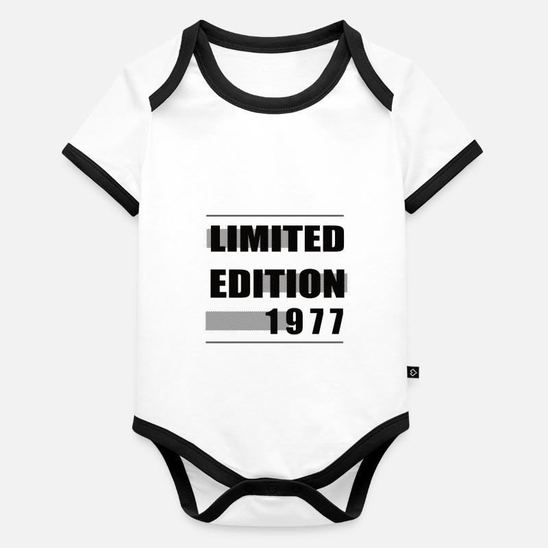 Édition limitée 1977 Body Bébé bio contrasté manches courtes