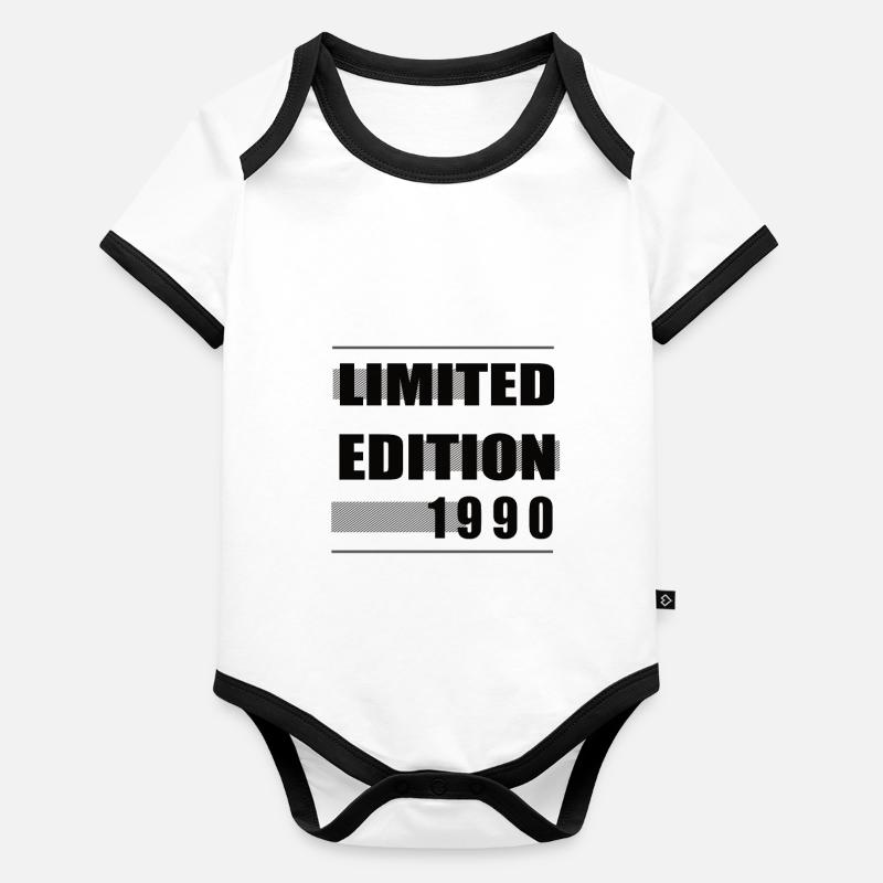 Édition limitée 1990 Body Bébé bio contrasté manches courtes