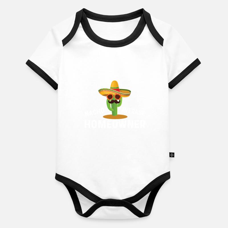 Nacho Average Homeowner Organic Baby Contrasting Bodysuit