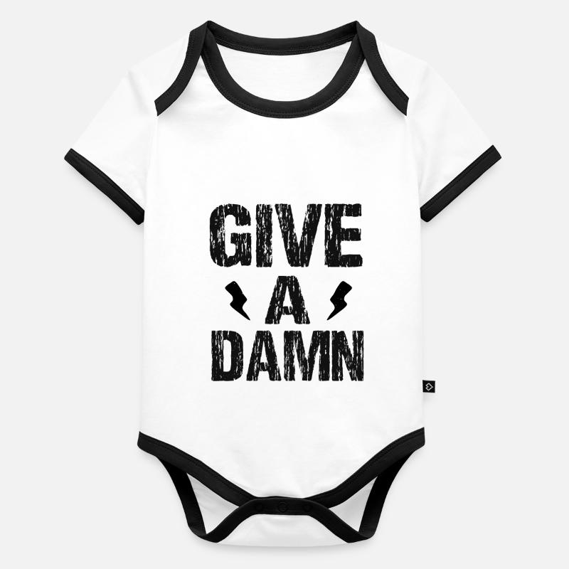 VERDAMMT NOCH MAL Baby Bio-Kurzarm-Kontrastbody