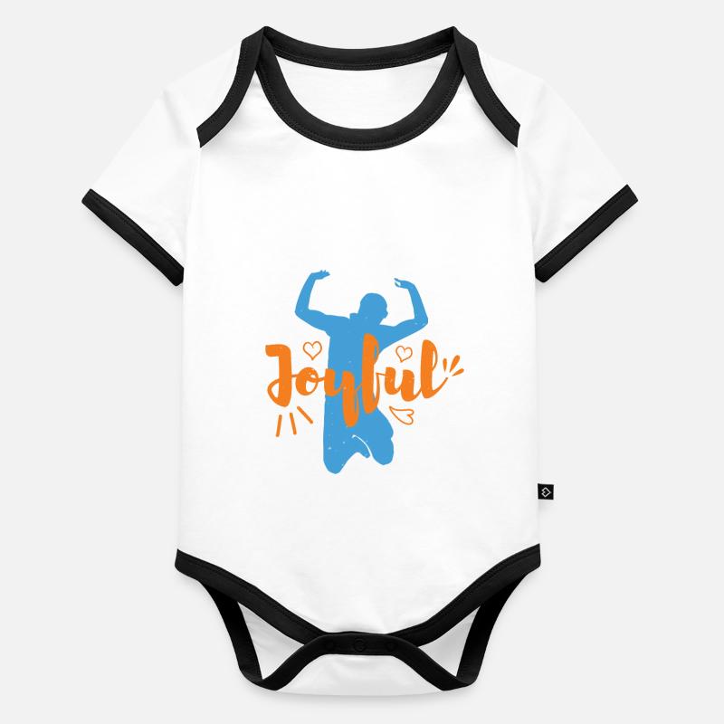 JOYEUX - Body Bébé bio contrasté manches courtes - 
