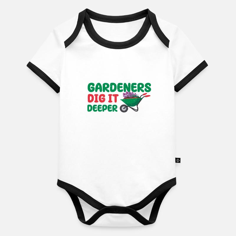 Jardin Body Bébé bio contrasté manches courtes