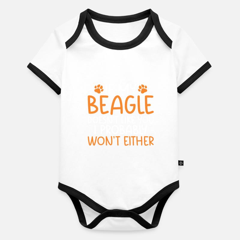 Cadeau Beagle Propriétaire de Beagle Body Bébé bio contrasté manches courtes
