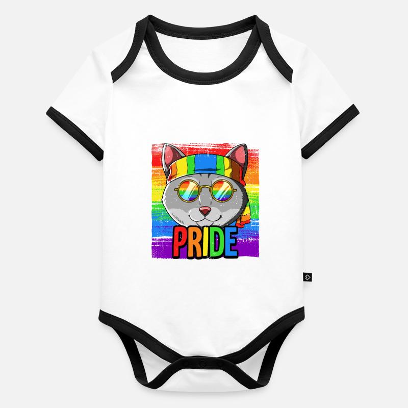 Pride LGBTQ Christopher Street Day Kostüm Pride Baby Bio-Kurzarm-Kontrastbody