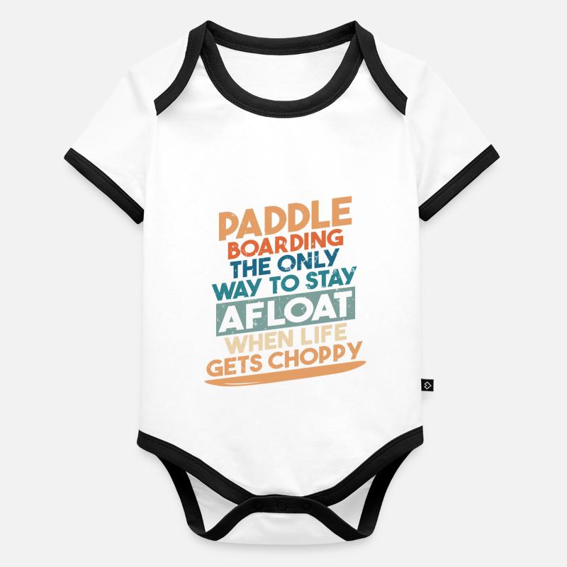 Stand-up paddle Body Bébé bio contrasté manches courtes