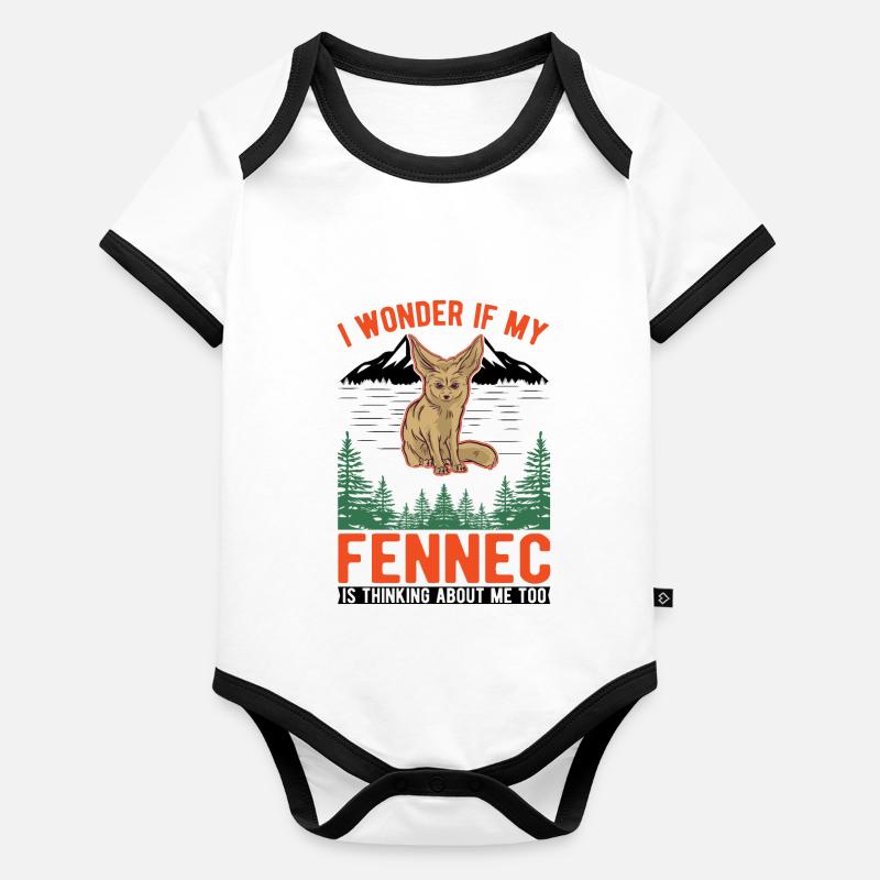 Fennec Gift Fennec Desert Fox Organic Baby Contrasting Bodysuit