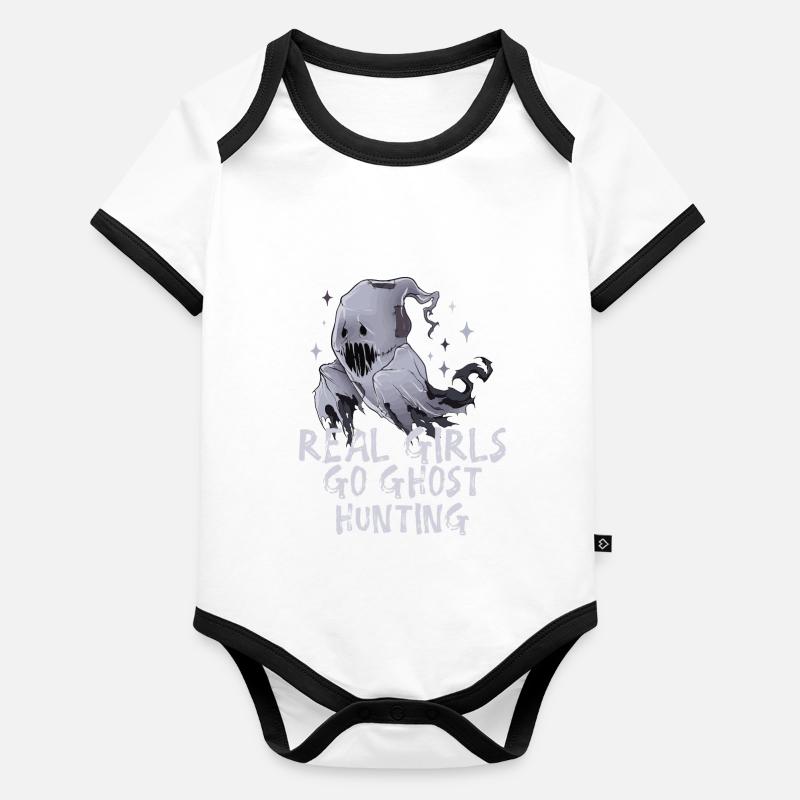 Paranormal Forschungshalloween Ghost Hunter Baby Bio-Kurzarm-Kontrastbody