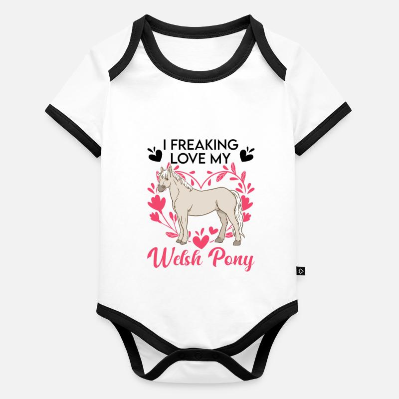 I freaking love my Welsh Pony Baby Bio-Kurzarm-Kontrastbody