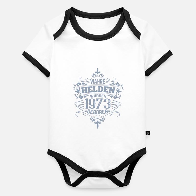 Wahre Helden wurden 1973 geboren Baby Bio-Kurzarm-Kontrastbody