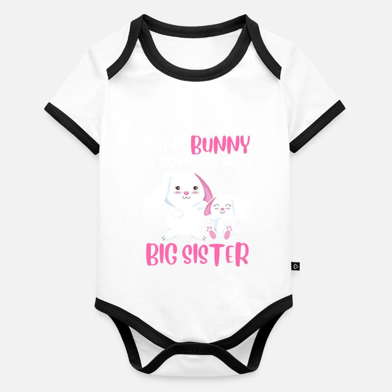 Osterhasen Egg specting Baby Bunny Ostern Baby Bio-Kurzarm-Kontrastbody