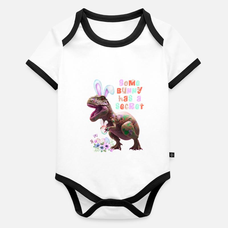 Some Bunny has a Secret Ostern Osterhase Baby Bio-Kurzarm-Kontrastbody