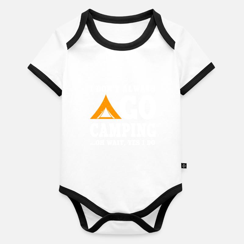 Lustiges Camping Sprichwort Shirt Baby Bio-Kurzarm-Kontrastbody