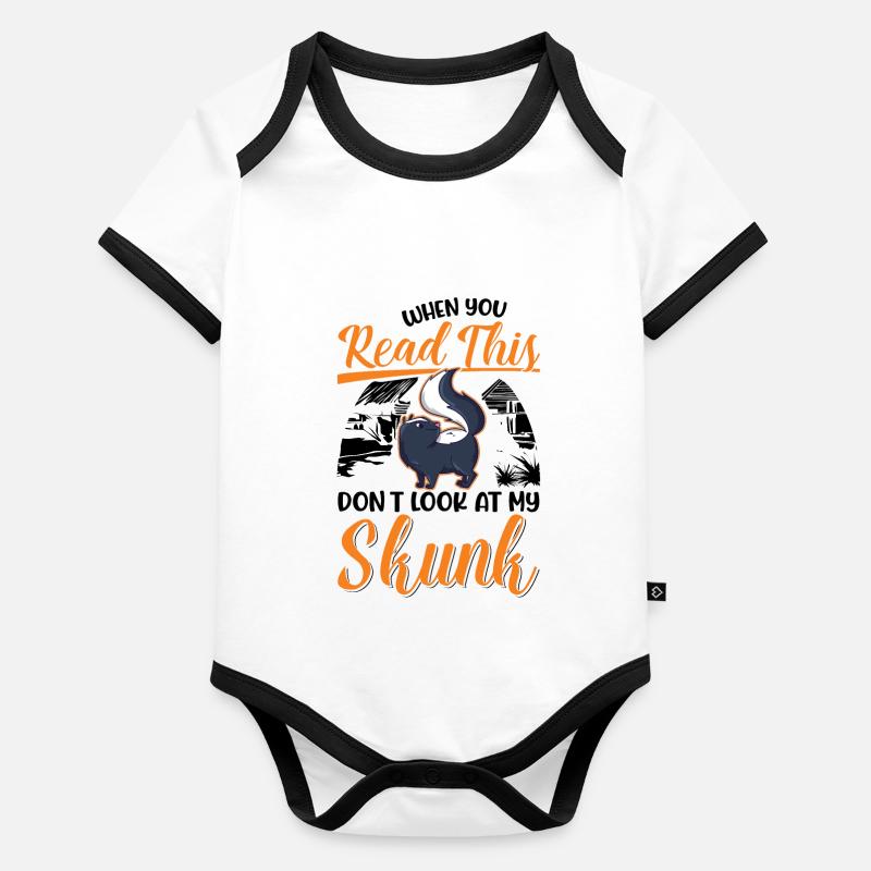 Skunk lover Organic Baby Contrasting Bodysuit