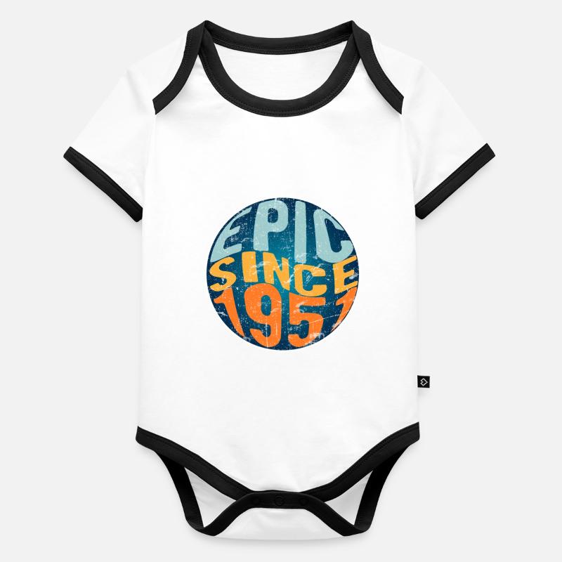 Episch Seit 1951 Baby Bio-Kurzarm-Kontrastbody